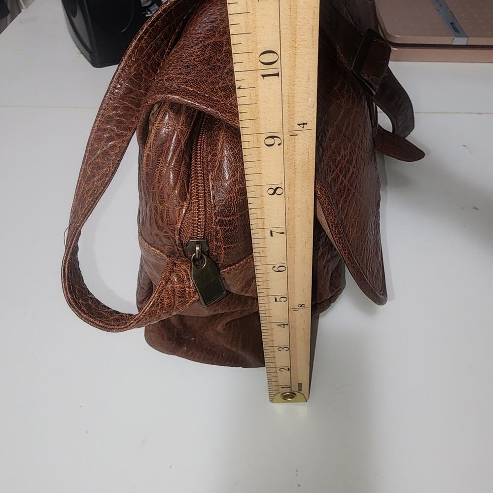 vintage Wilsons Leather brown textured messenger crossbody bag - Picture 7 of 14